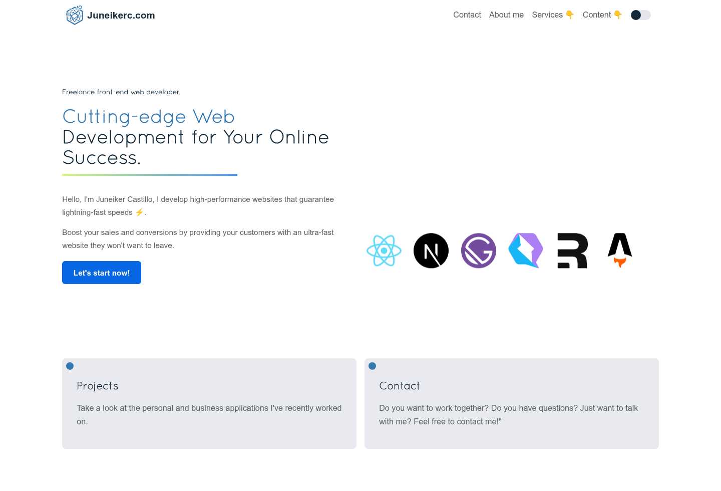 Juneiker Castillo - Frontend Web Developer.